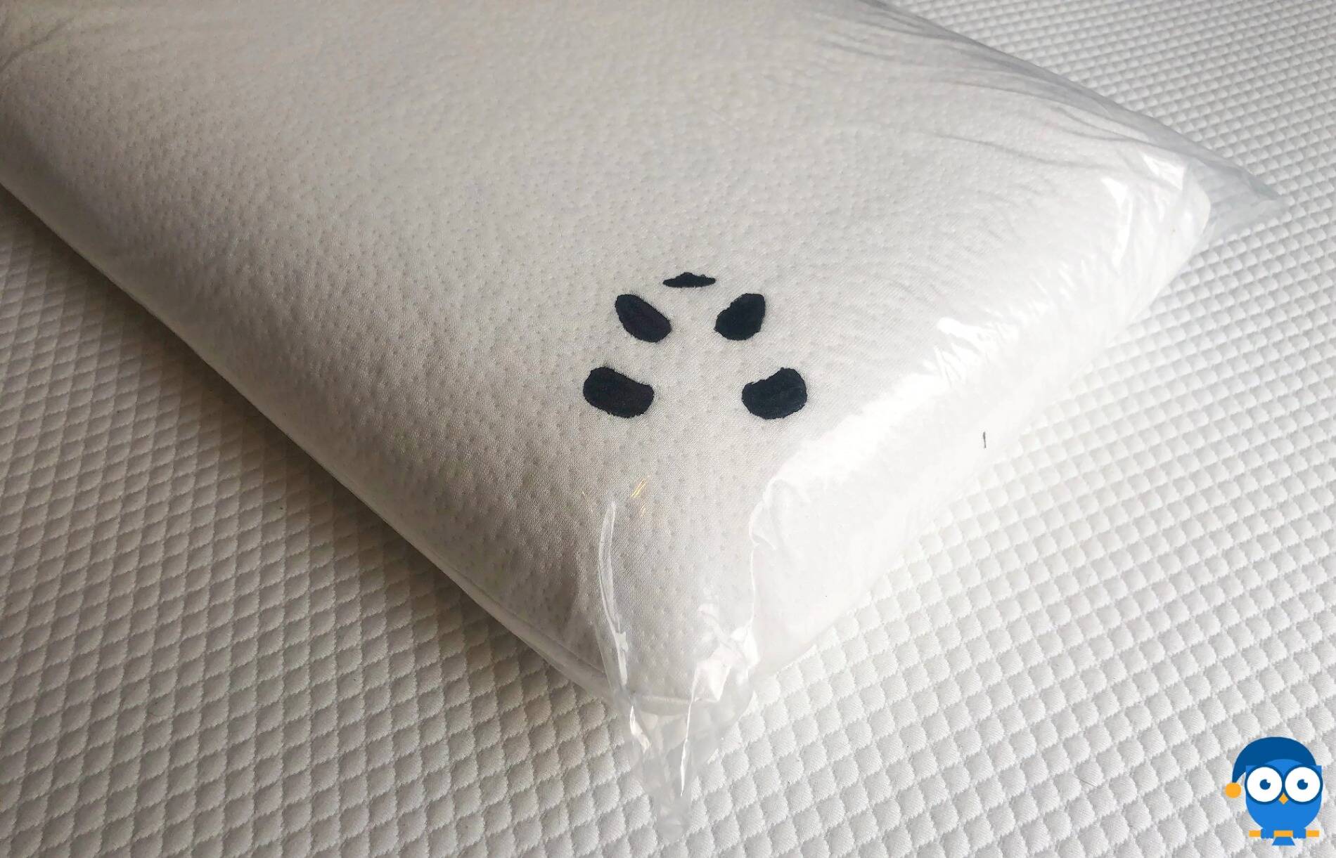 Panda Kids pillow in plastic